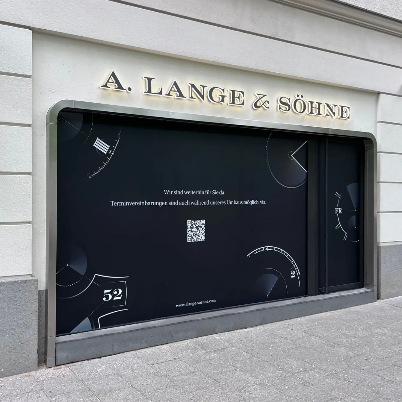 Abklebung für Umbauarbeiten von A. Lange & Söhne von AR Display